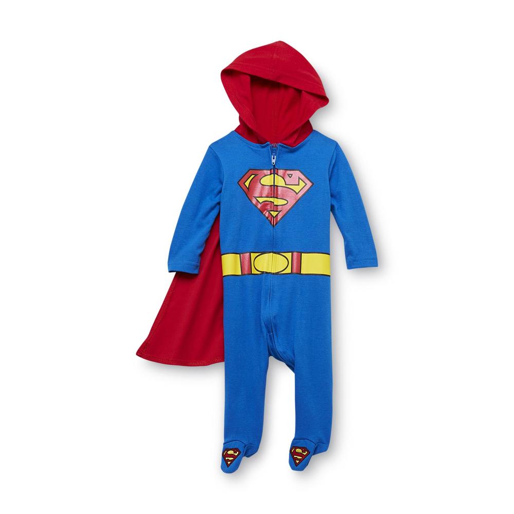 DC Comics Superman Newborn Boy's Hooded Jumpsuit & Cape