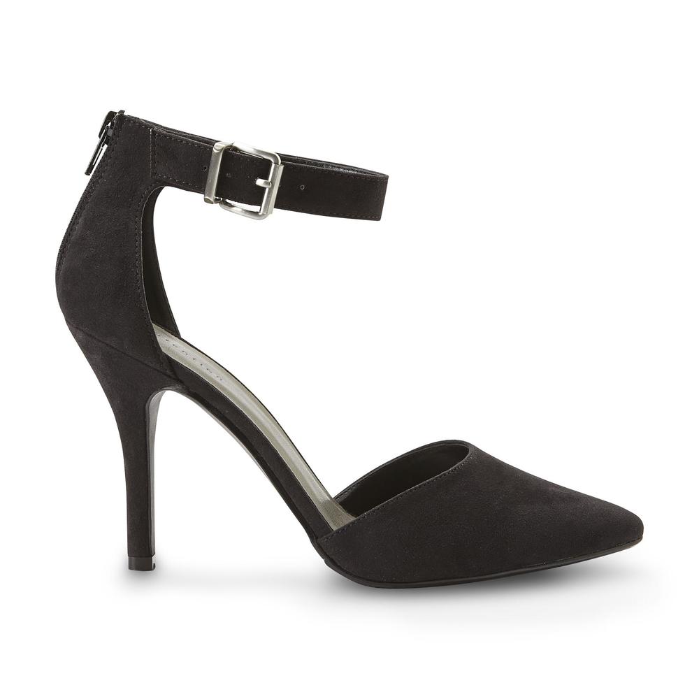 Attention Women's Elsa Zipper-Back High-Heel Black Dress Shoe
