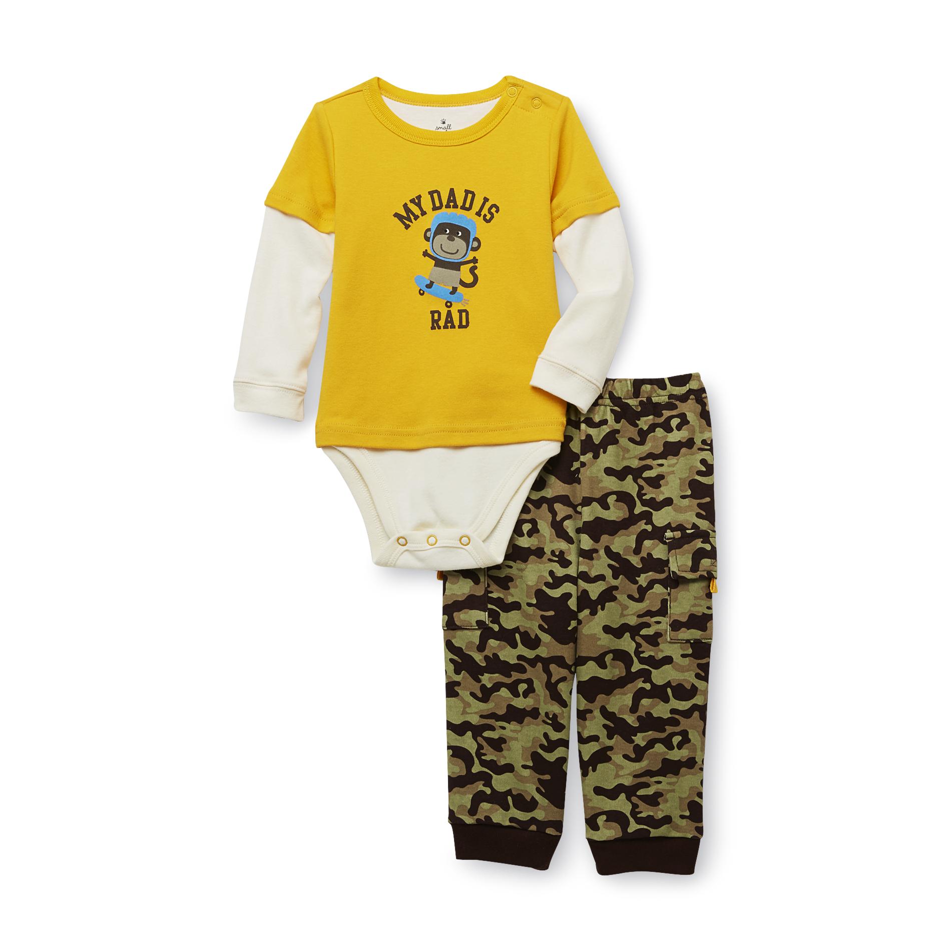 Small Wonders Newborn Boy's Layered Bodysuit & Pants - Monkey
