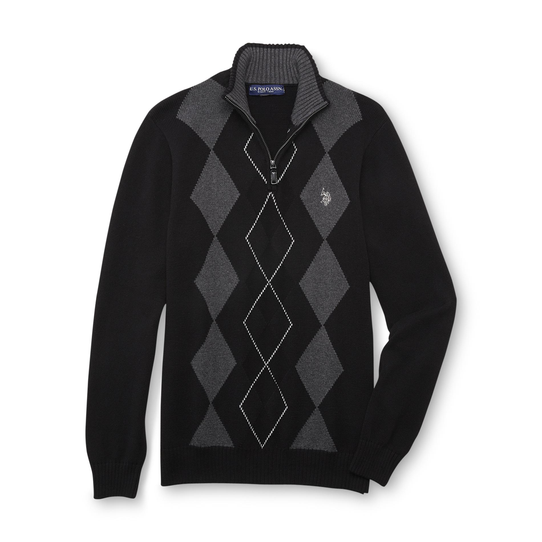 U.S. Polo Assn. Men's Quarter-Zip Sweater - Argyle