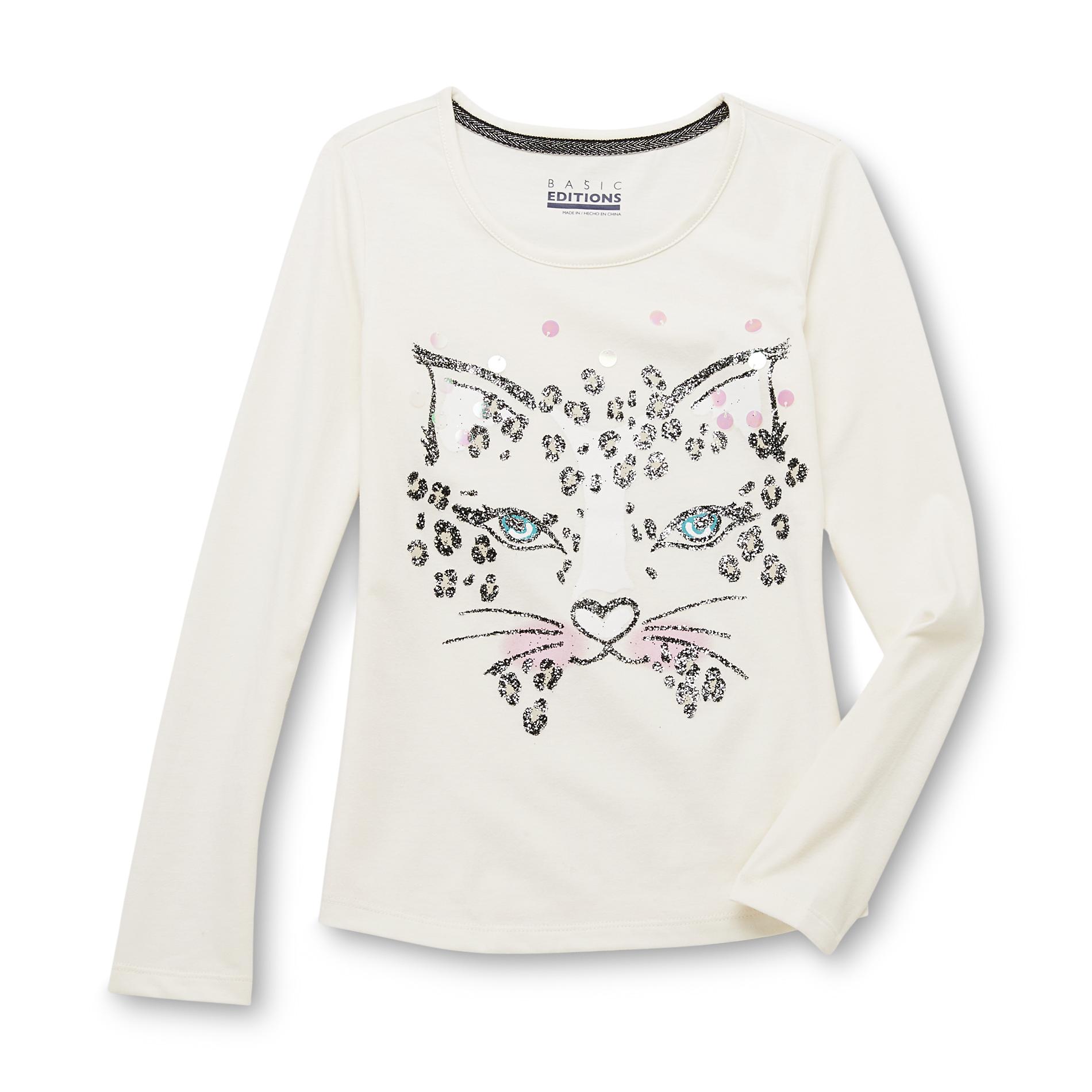 Basic Editions Girl's Graphic Top - Leopard