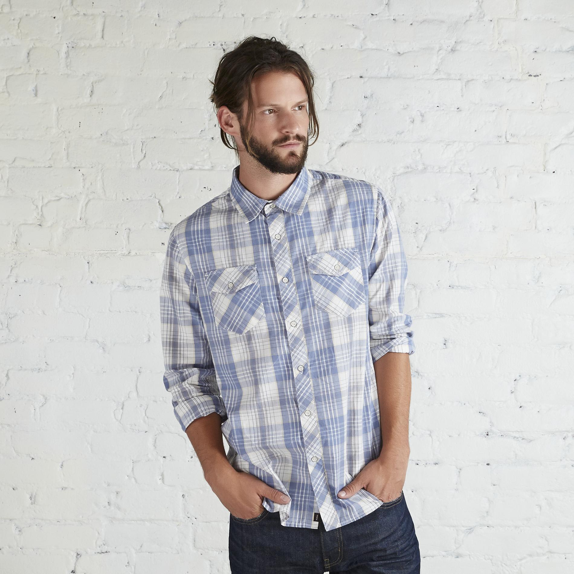 Adam Levine Men's Button-Down Shirt - Heathered Plaid