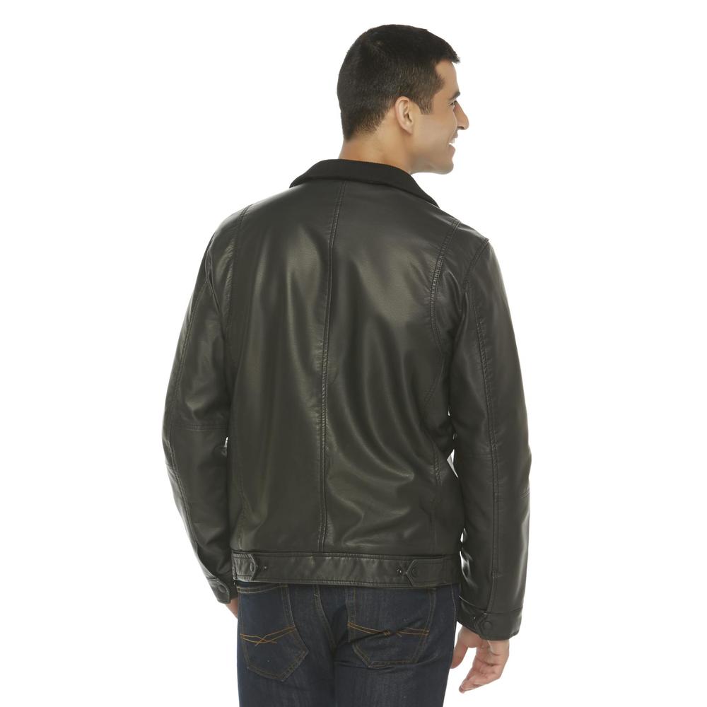 Levi Strauss Men's Faux Leather Racer Jacket