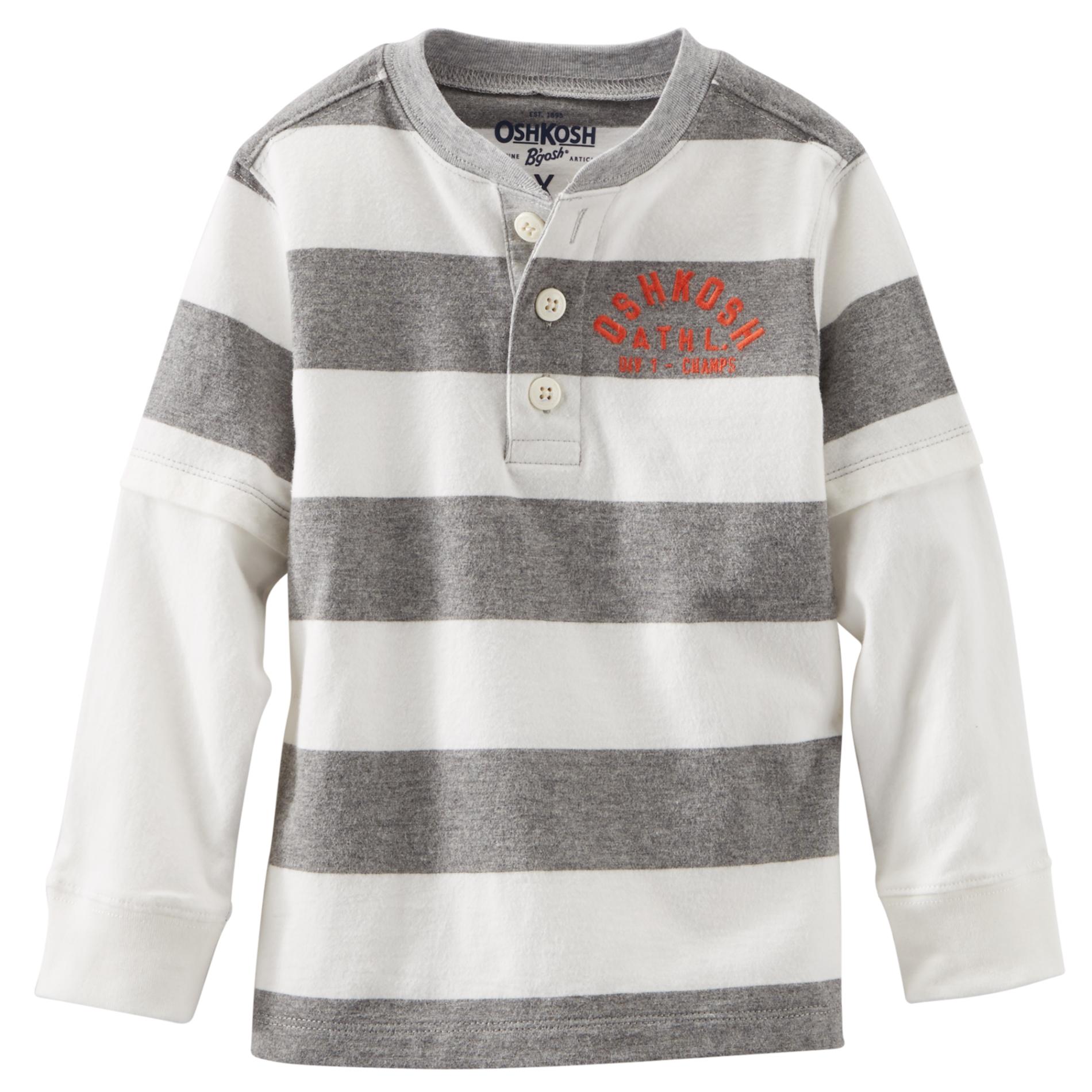 OshKosh Toddler Boy's Layered-Look Henley Shirt - Striped