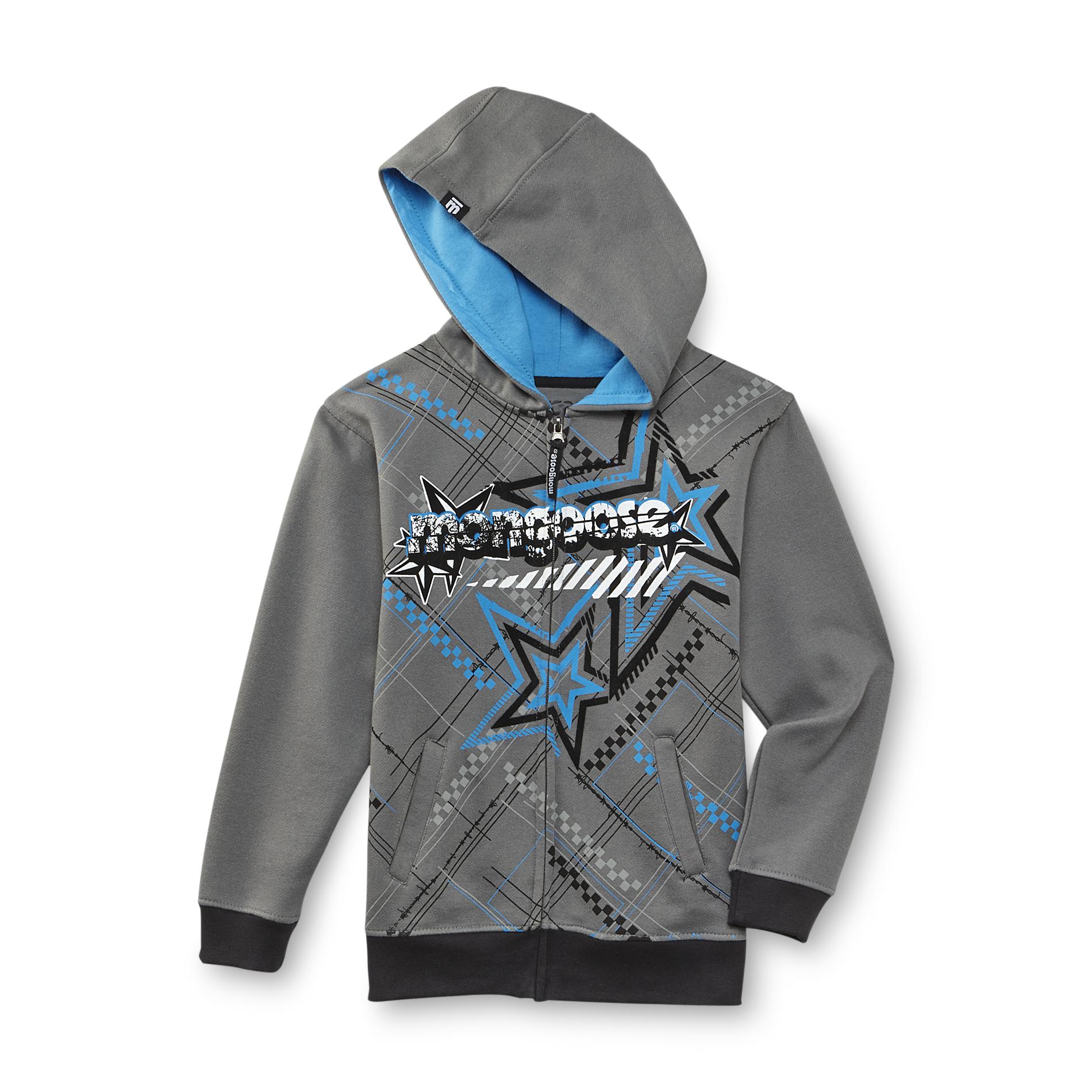 Mongoose Boy's Graphic Hoodie Jacket - Checkered & Stars
