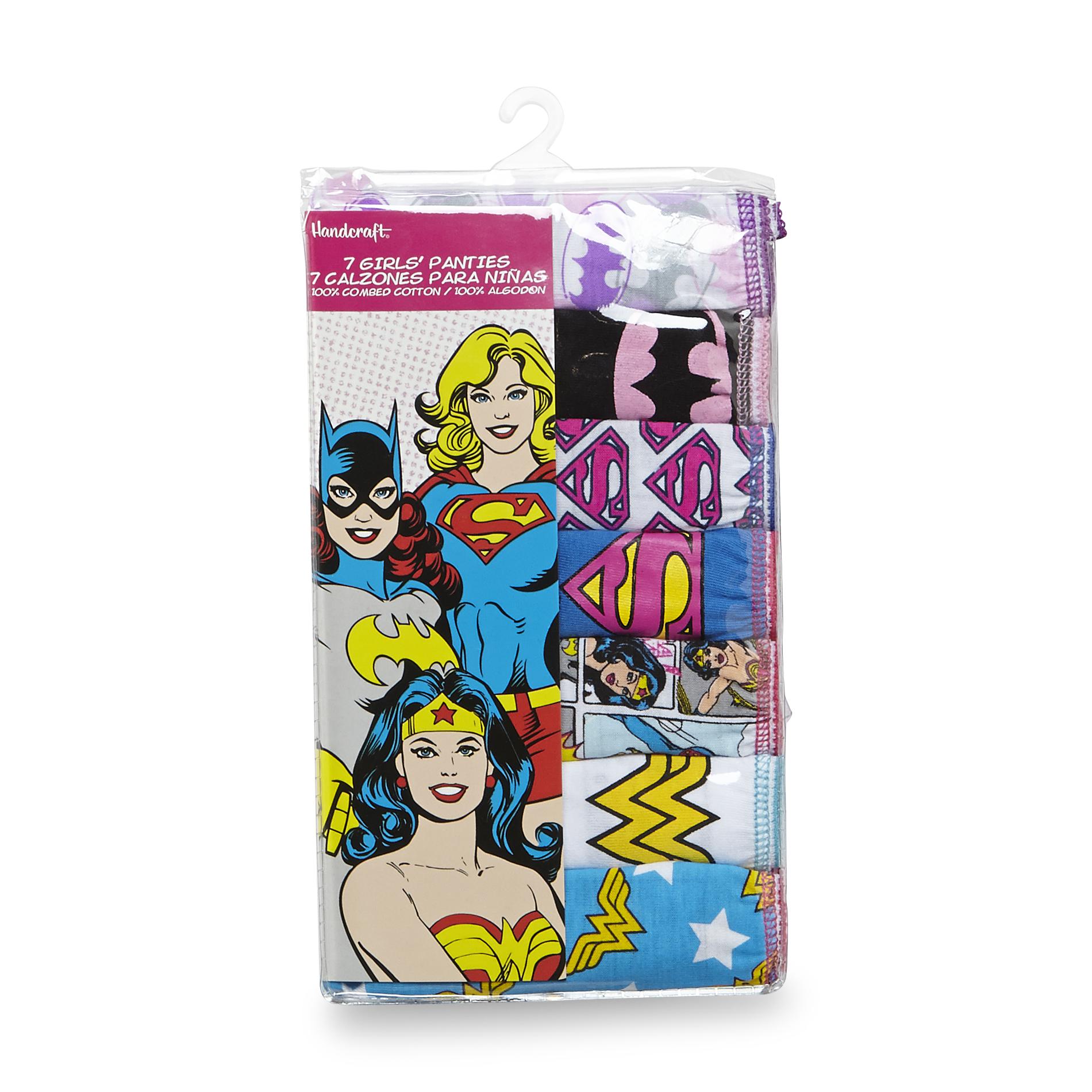 DC Comics Girl's 7-Pack Underwear - Female Superhero