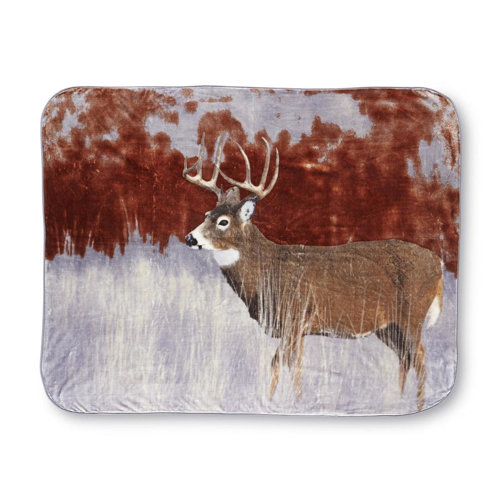 Decorative Fleece Throw - Deer