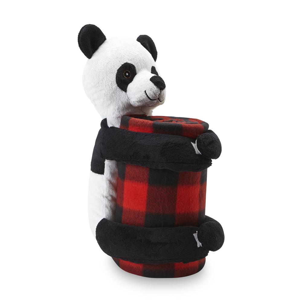 Kid's Cuddly Friend Stuffed Animal & Fleece Throw - Panda