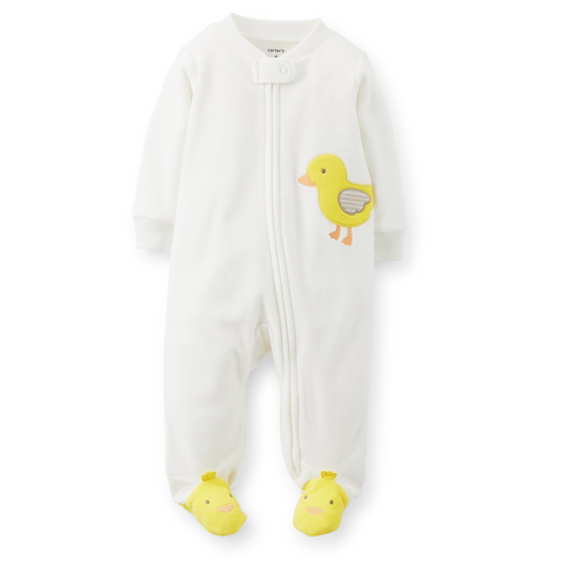 Carter's Newborn's Microfleece Sleeper Pajamas - Duck