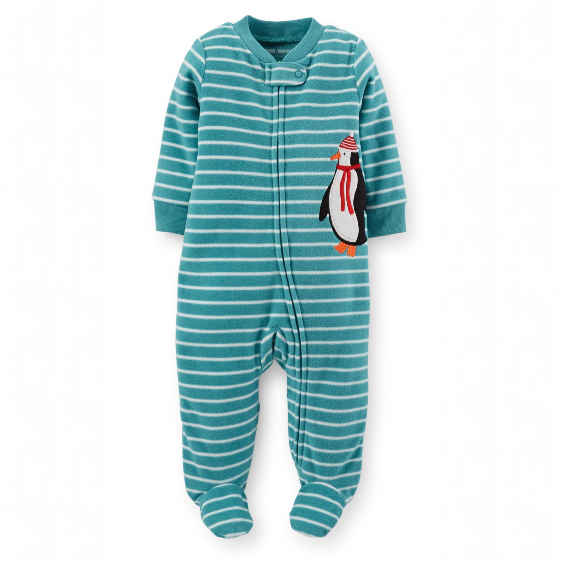 Carter's Newborn Boy's Microfleece Sleeper Pajamas - Penguin