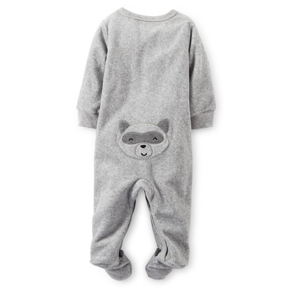 Carter's Newborn Boy's Terry Sleeper Pajamas - Raccoon Feet
