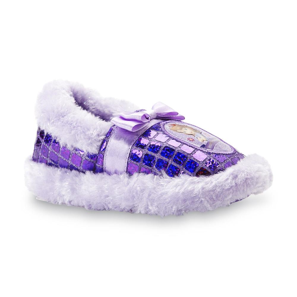 Disney Sofia The First Girl's Purple/Faux Fur Trim Slipper