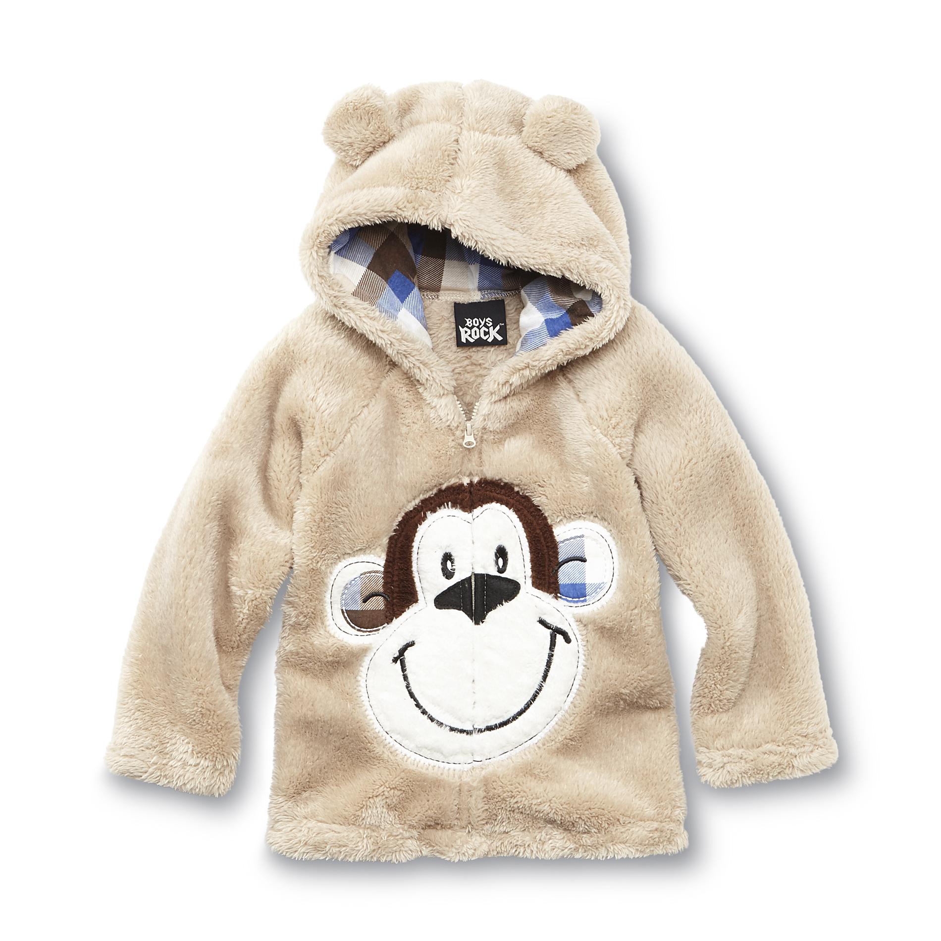Boys Rock Infant & Toddler Boy's Plush Fleece Hoodie Jacket - Monkey