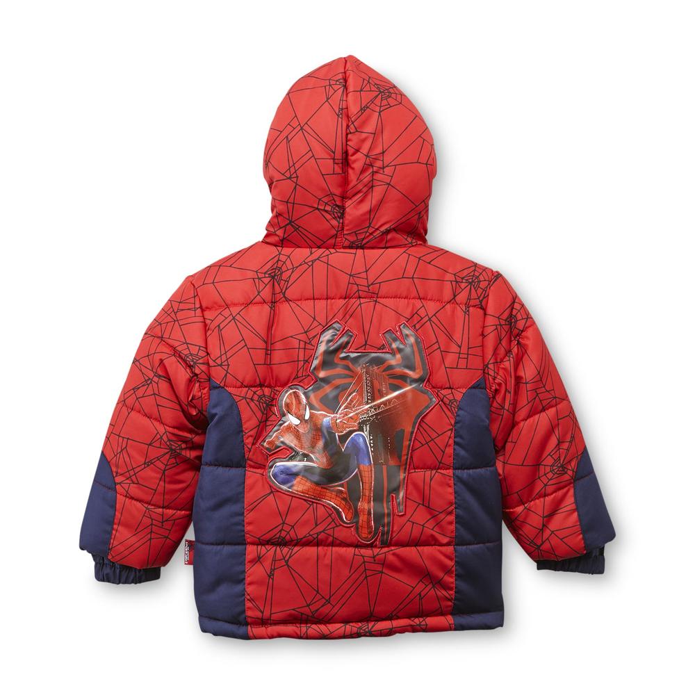 Marvel Spider-Man Toddler Boy's Hooded Puffer Jacket