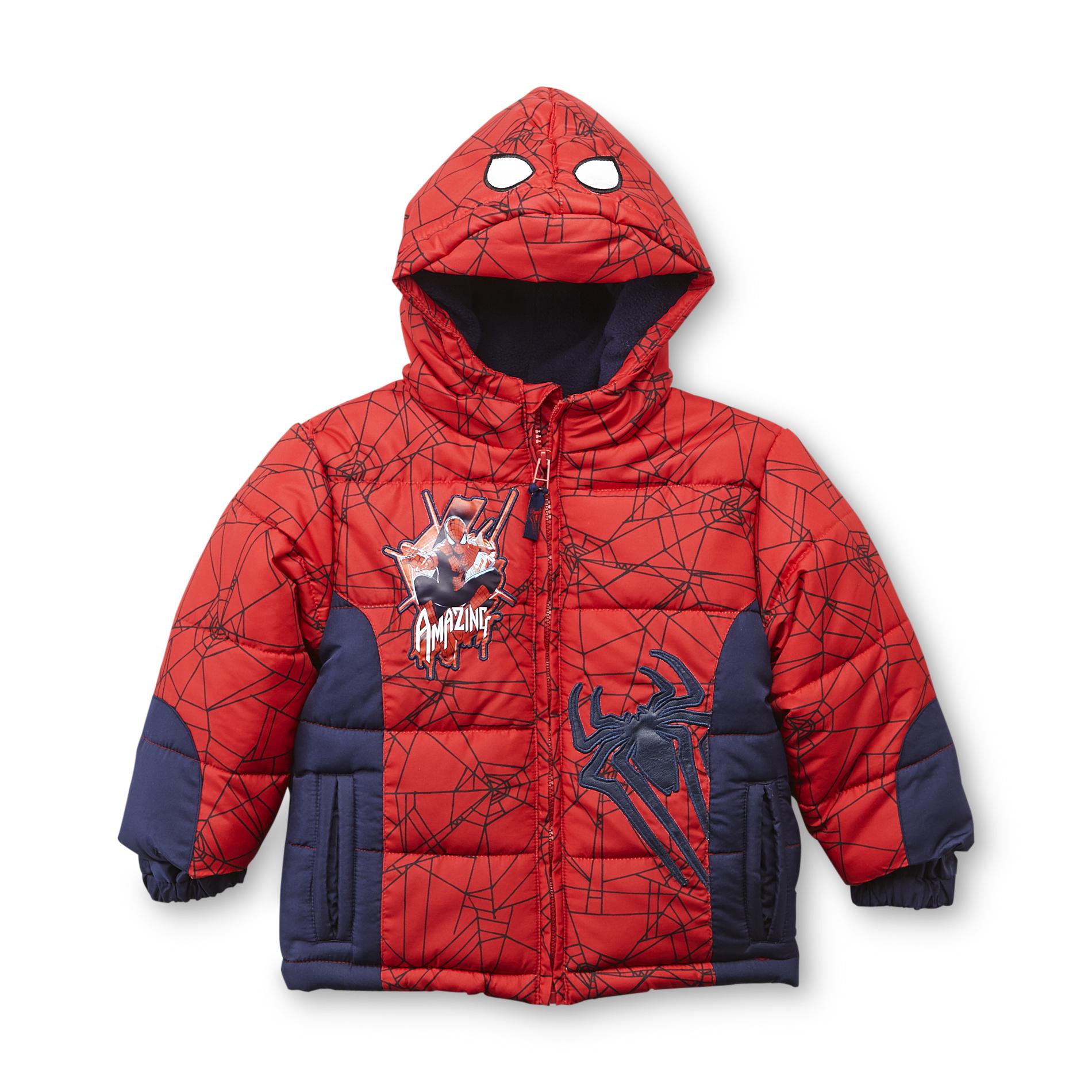 Marvel Spider-Man Toddler Boy's Hooded Puffer Jacket