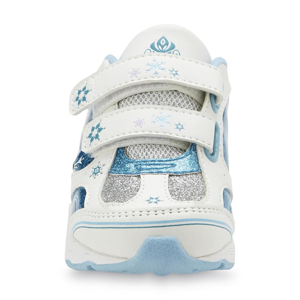 Disney Toddler Girls' Frozen Blue/White Light Up Sneaker