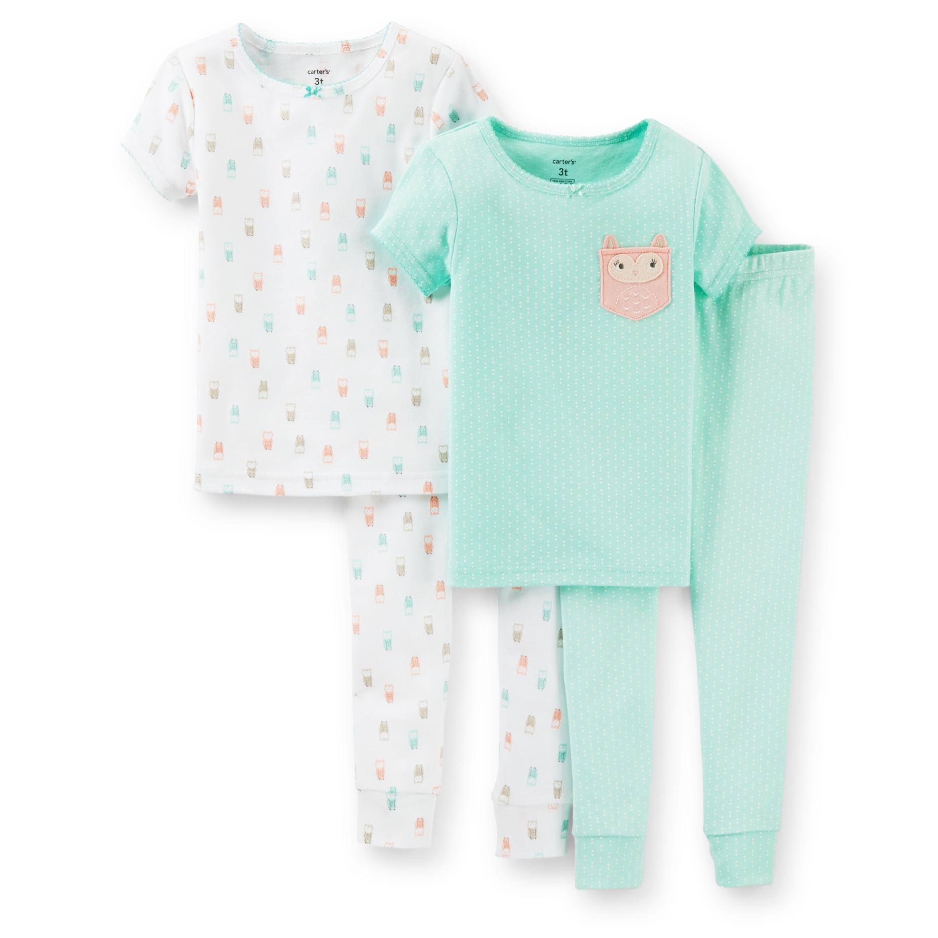 Carter's Infant & Toddler Girl's 2-Pairs Pajamas - Owl & Dots