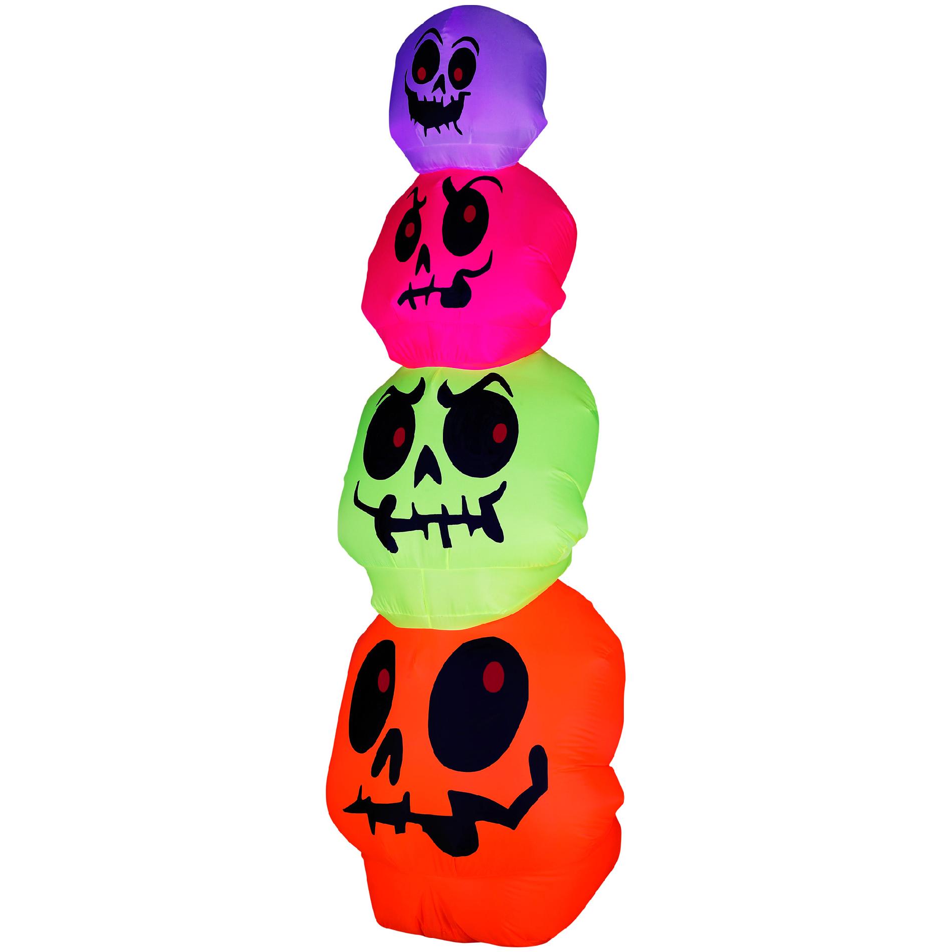 Airblown Inflatables Halloween Outdoor Decor Skulls Stack