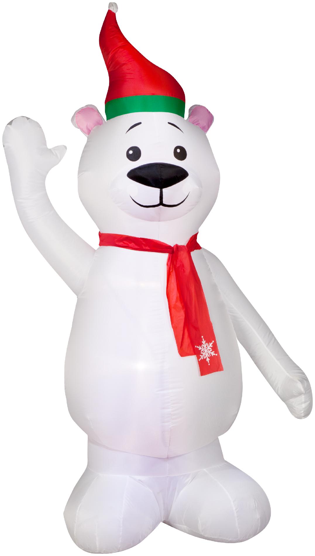 Airblown Inflatables Christmas Polar Bear with Scarf-Opp