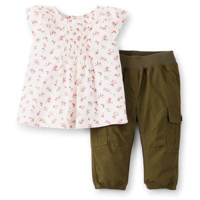 Carter's Newborn & Infant Girl's Tunic Top & Cargo Pants - Floral