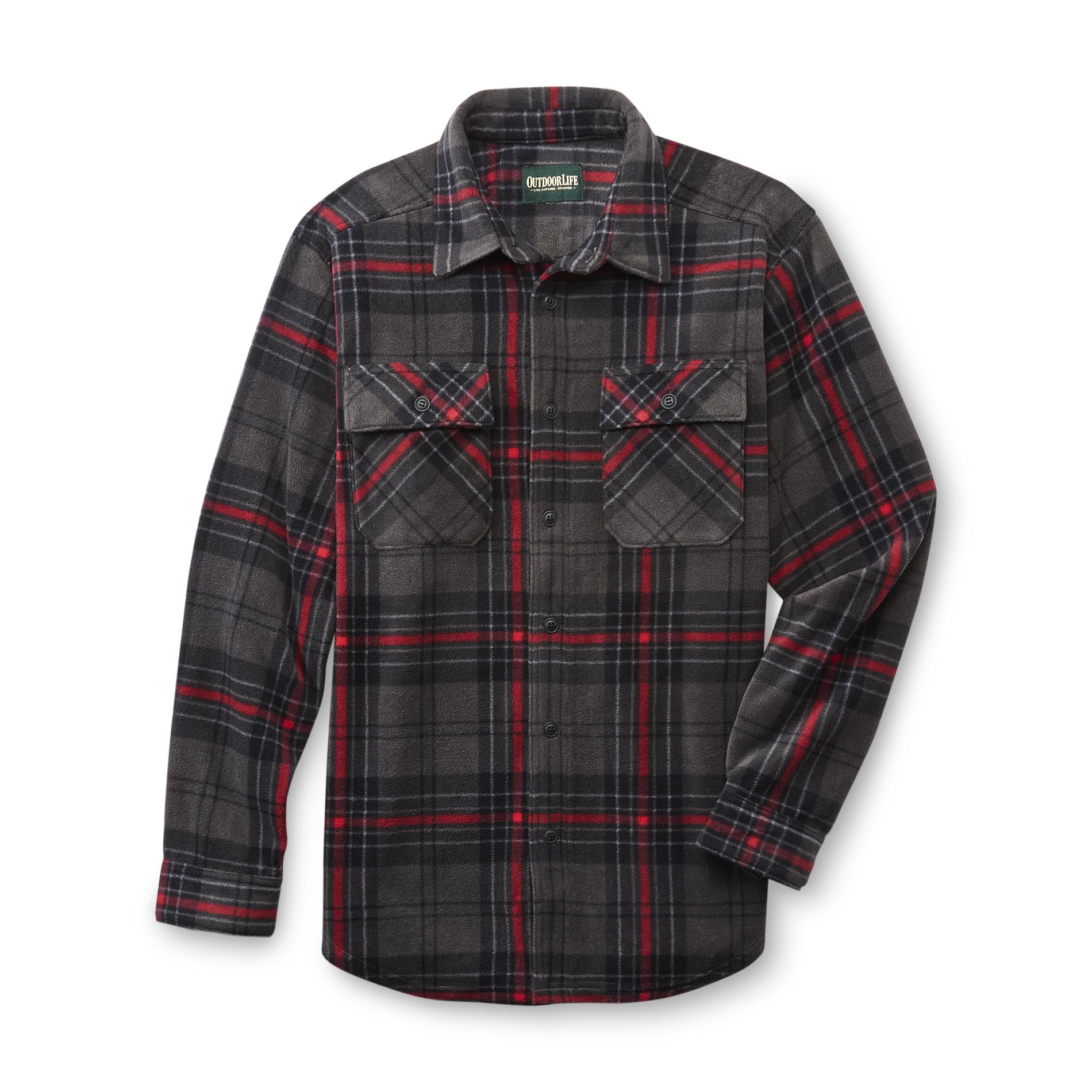 Outdoor Life&reg; Men's Fleece Button-Down Shirt - Plaid