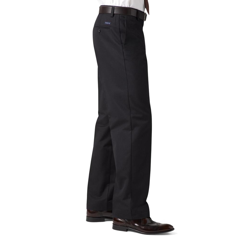 Dockers Men's Signature Khaki Flat-Front Classic-Fit Dress Pants - Pinstriped
