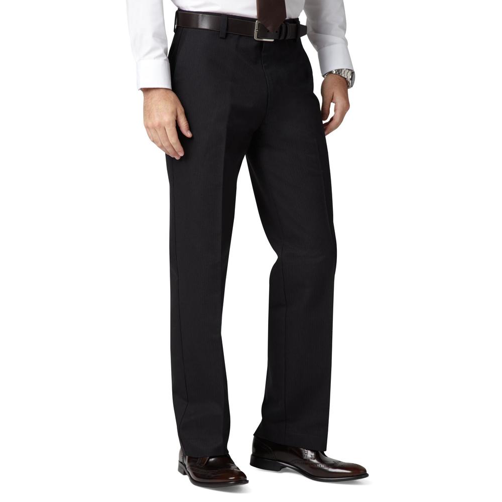 Dockers Men's Signature Khaki Flat-Front Classic-Fit Dress Pants - Pinstriped