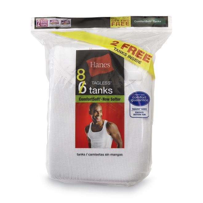 Hanes Men's 8Pack Sleeveless Undershirts