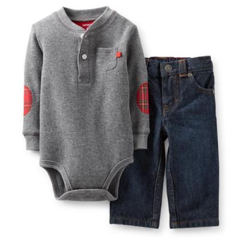 Carter's Newborn & Infant Boy's Thermal Bodysuit & Denim Jeans