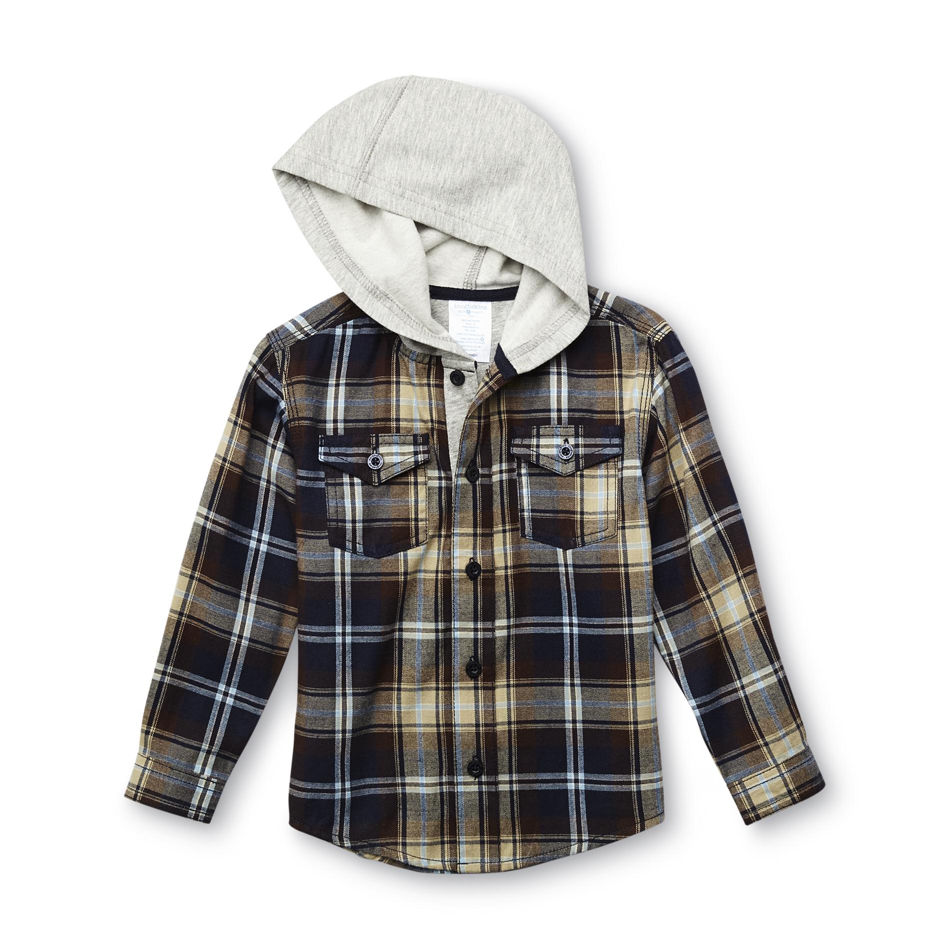 Toughskins Infant & Toddler Boy's Hooded Flannel Shirt - Plaid