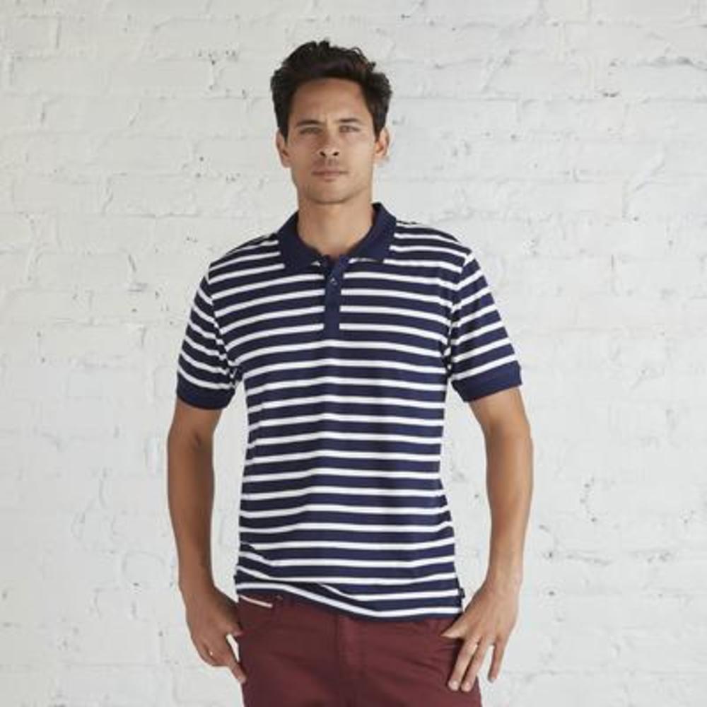 Adam Levine Men's Jersey Stripe Polo Shirt