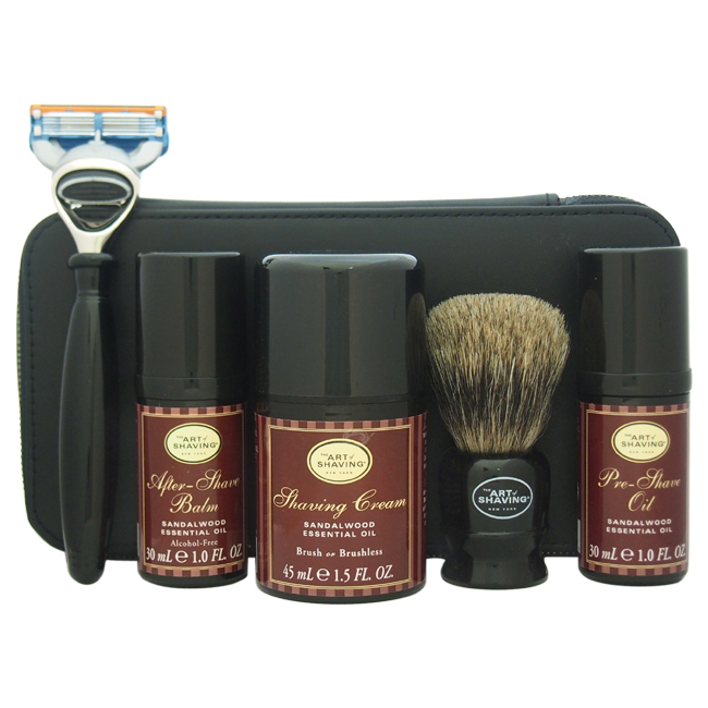 The Art of Shaving Travel Kit - Sandalwood by  for Men - 7 Pc Kit