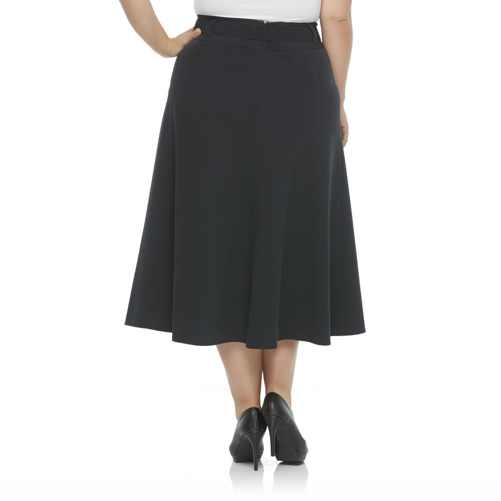 Covington Women's Plus A-Line Skirt & Belt