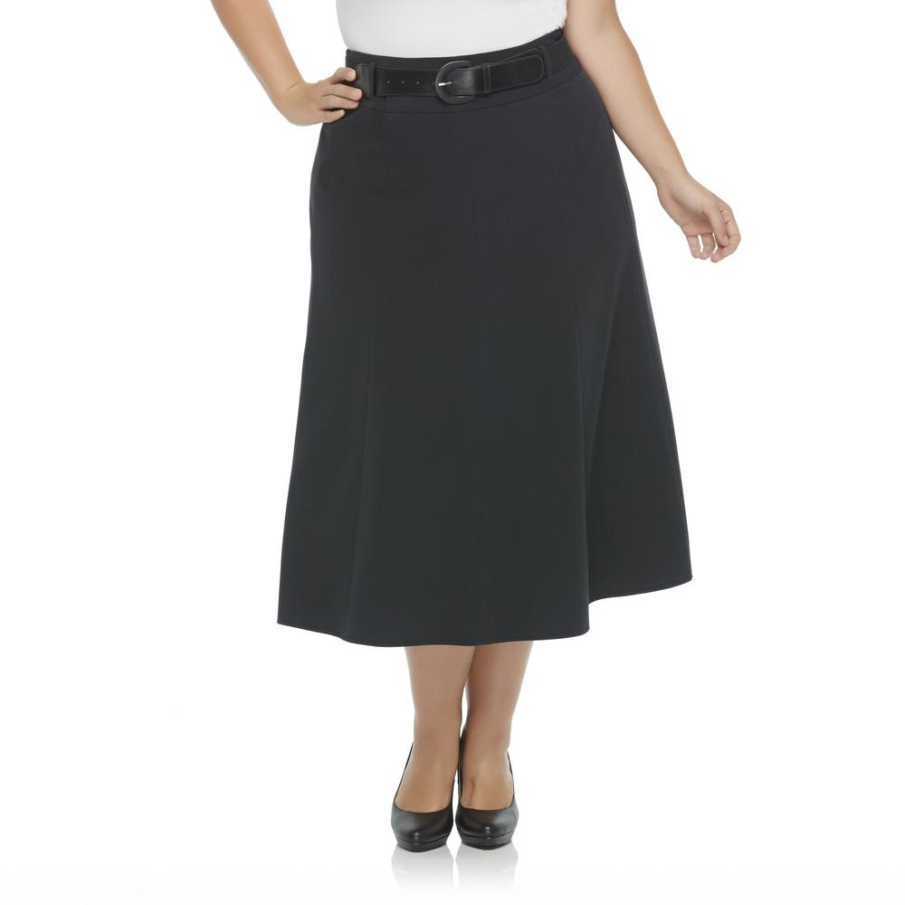 Covington Women's Plus A-Line Skirt & Belt