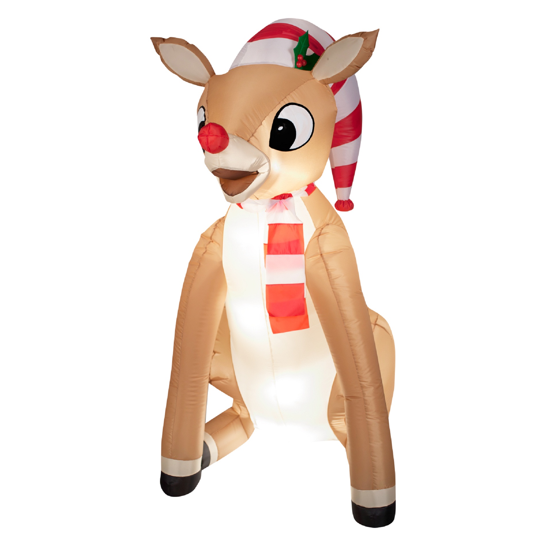 Rudolph Christmas Outdoor Decorations  with Scarf Airblown, 5 ft