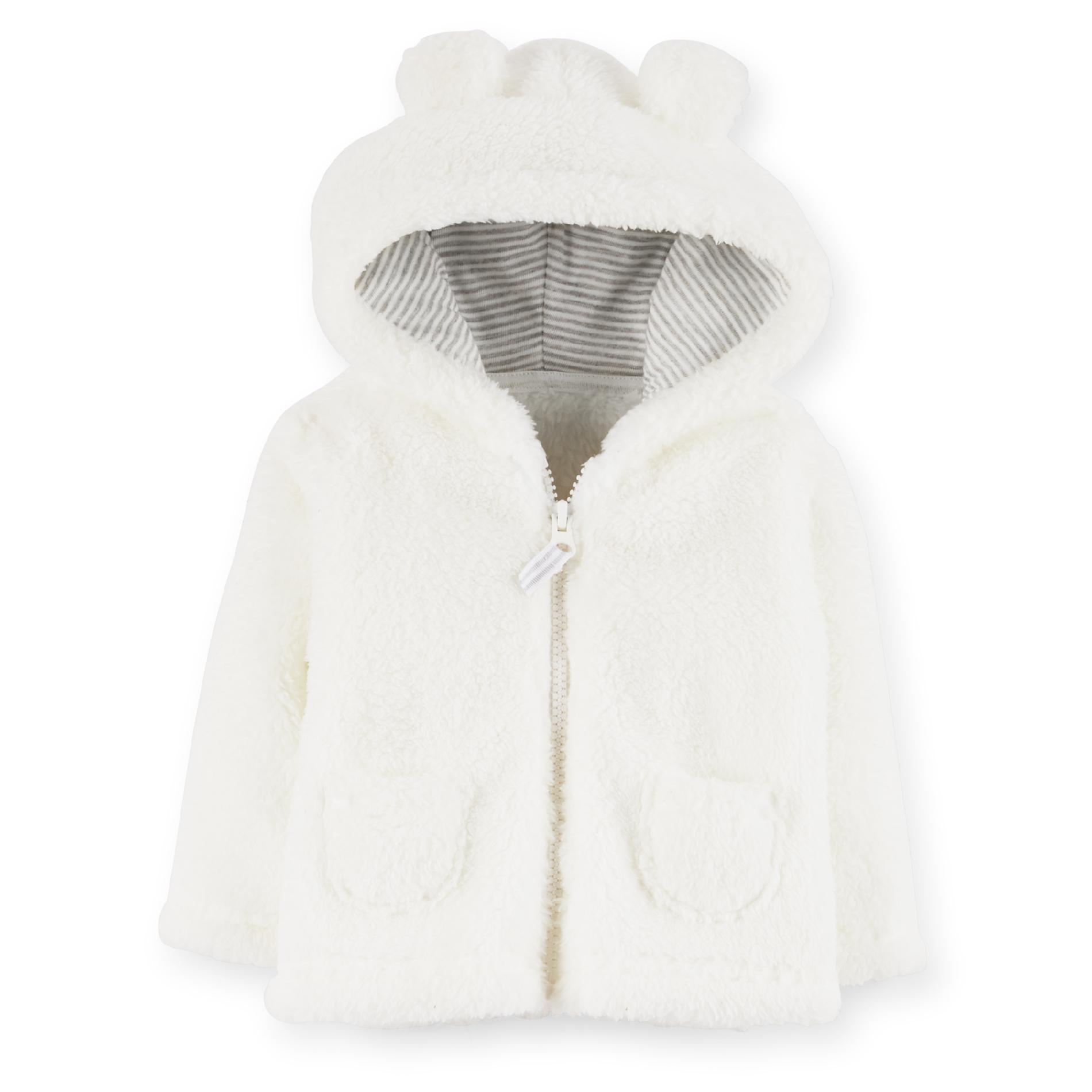 Carter's Newborn Girl's Hooded Faux Fur Jacket