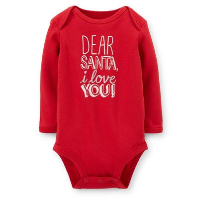Carter's Newborn & Infant Girl's Long-Sleeve Bodysuit - Dear Santa