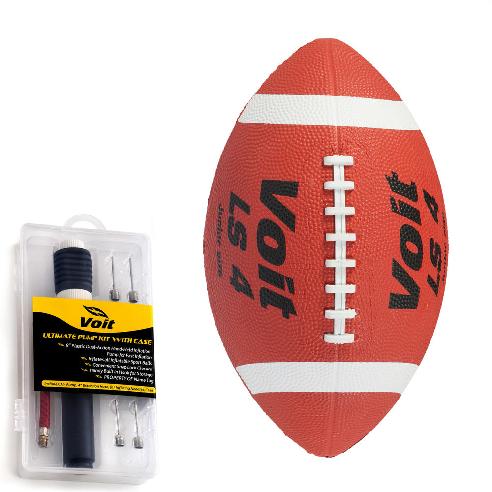 Voit Junior Rubber Football with Ultimate Inflating Kit