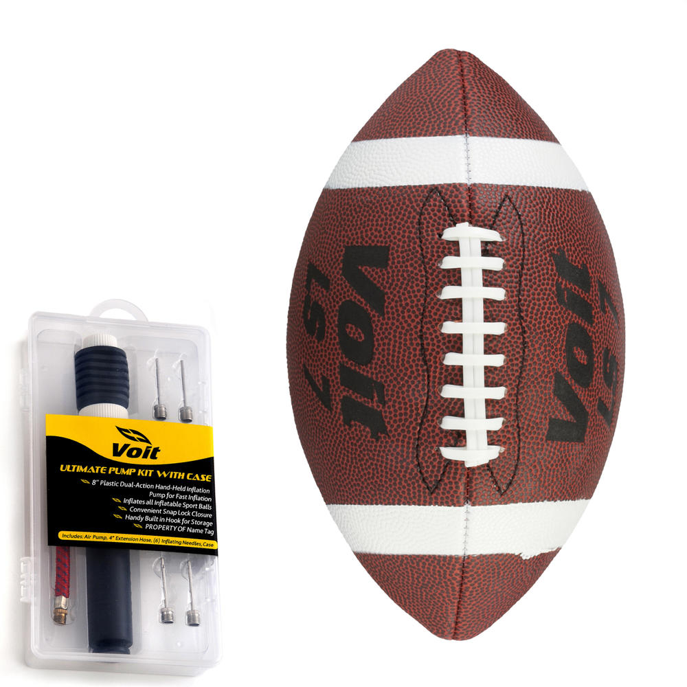 Voit Junior Synthetic Sponge Football with Ultimate Inflating Kit