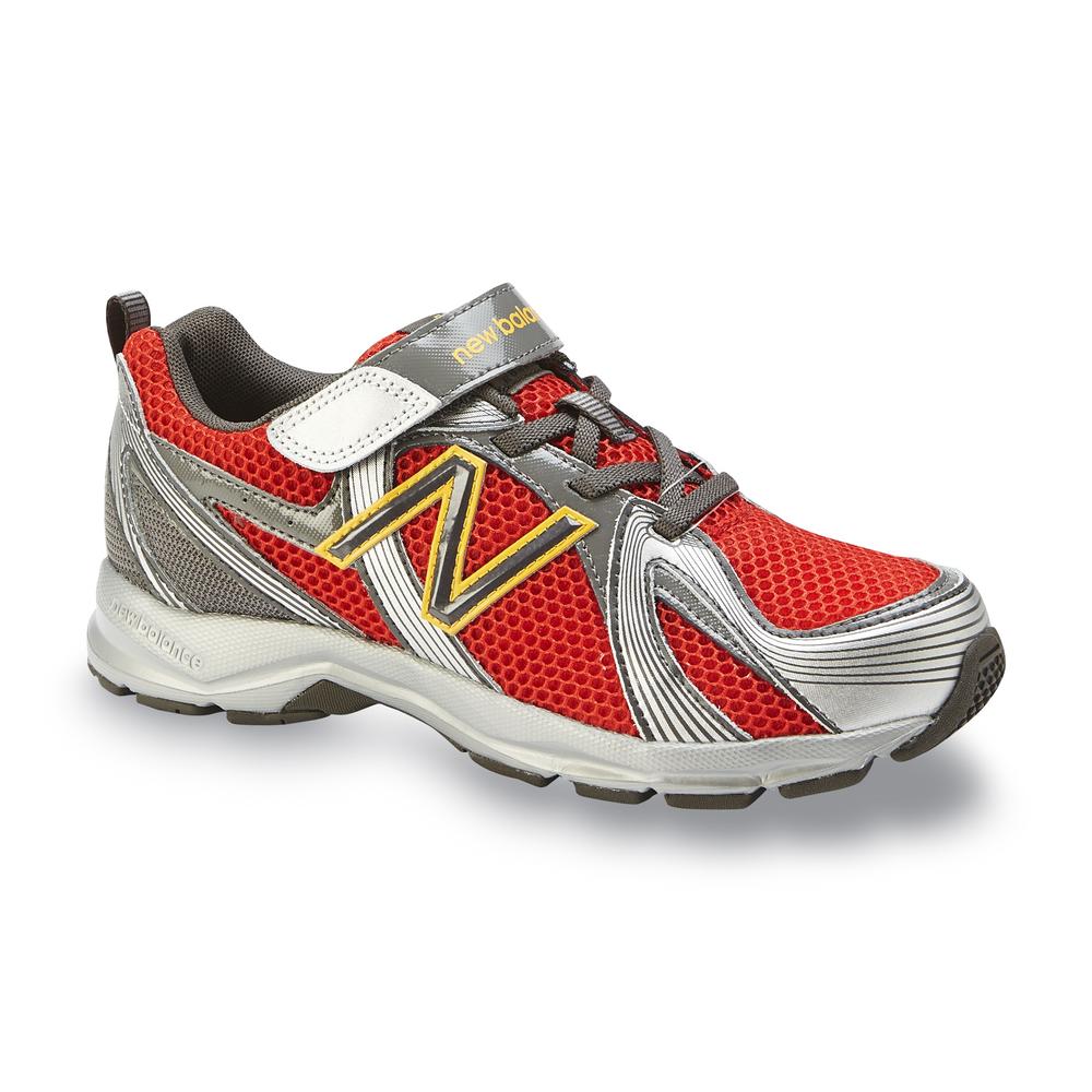 New Balance Boy's 553 V2 Running Shoe - Red/Gray/Silver