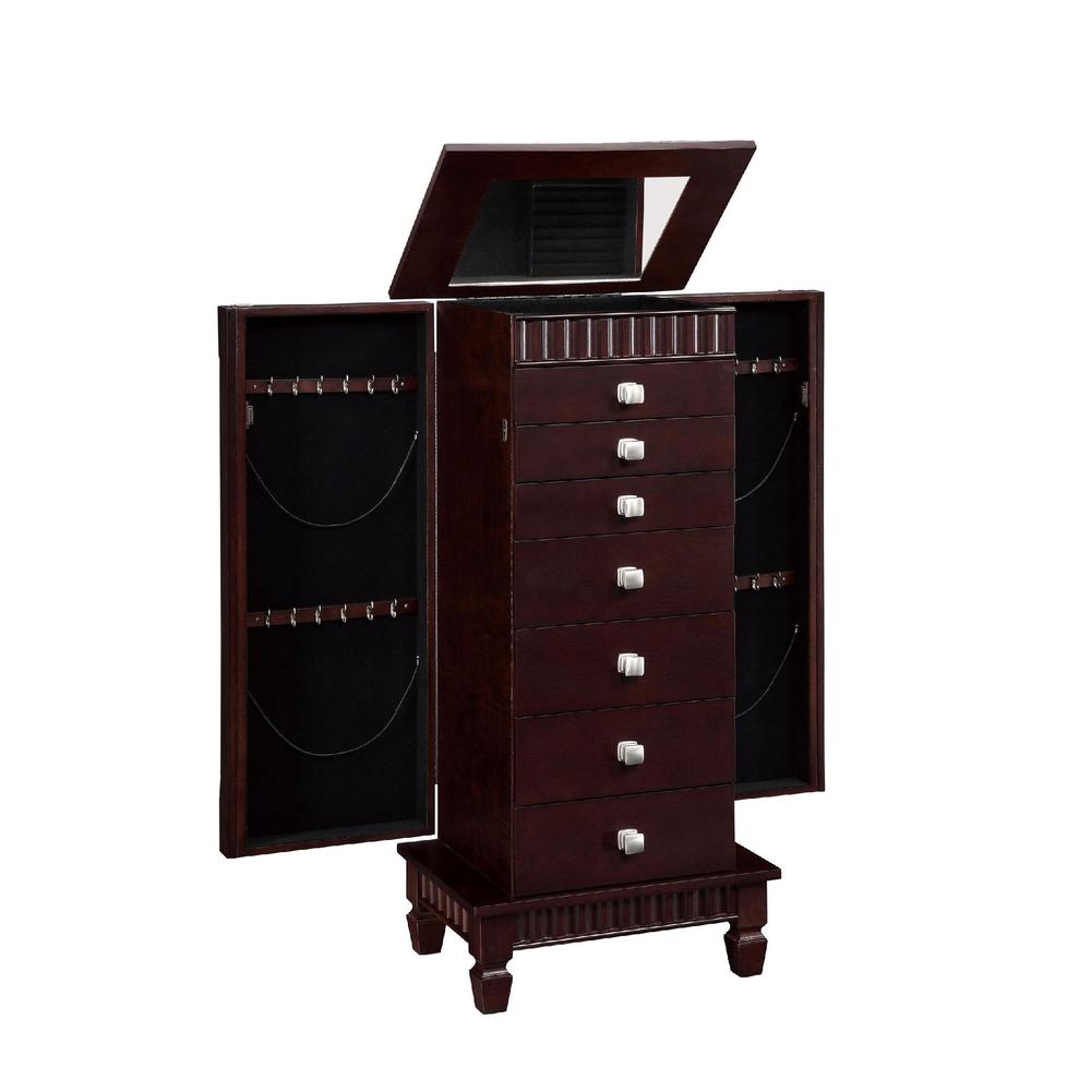 L Powell Contemporary "Merlot" Jewelry Armoire