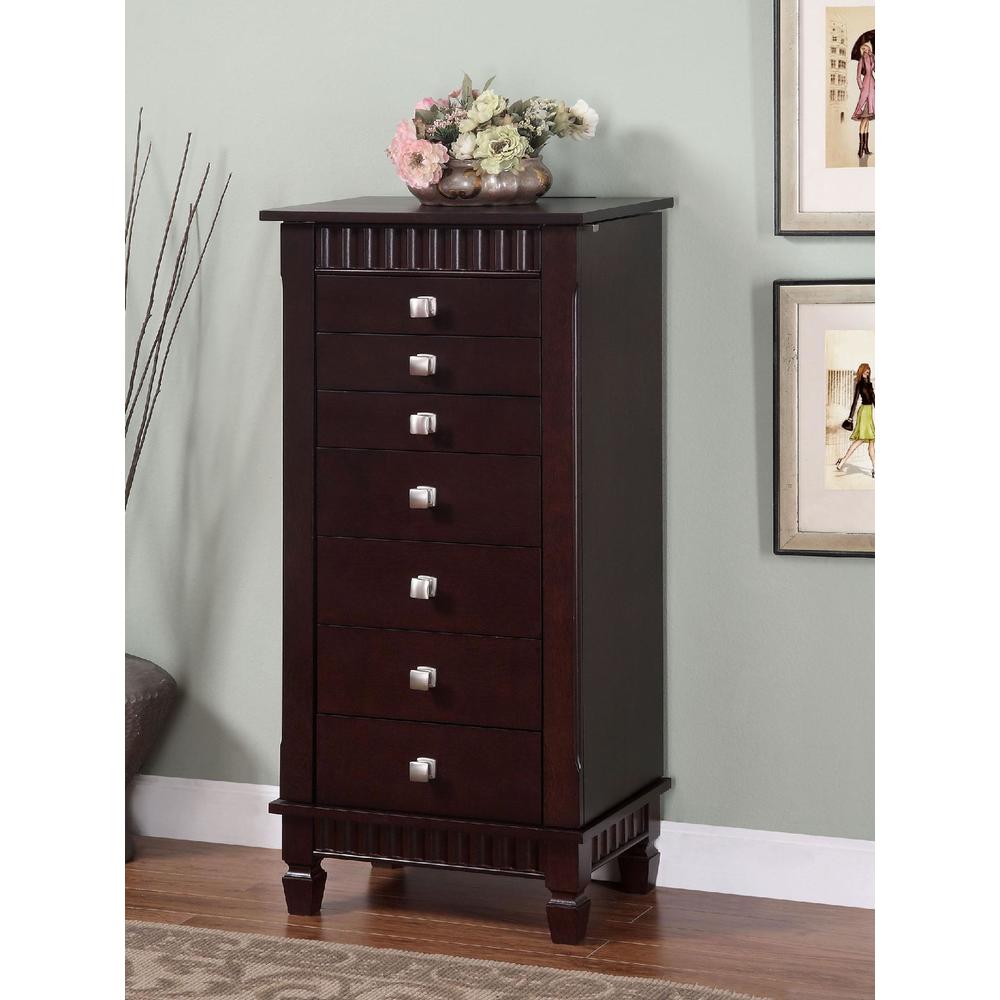 L Powell Contemporary "Merlot" Jewelry Armoire