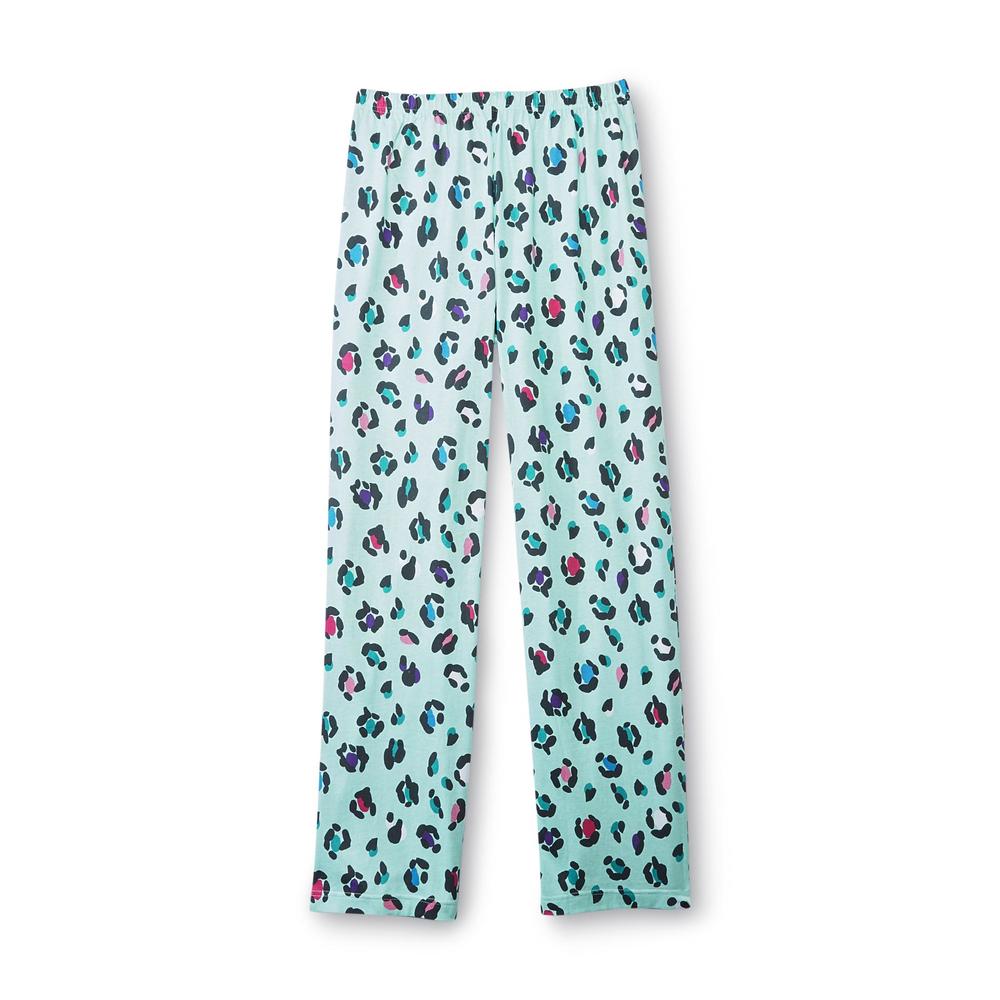 Joe Boxer Women's Short-Sleeve Knit Pajamas - Leopard Print
