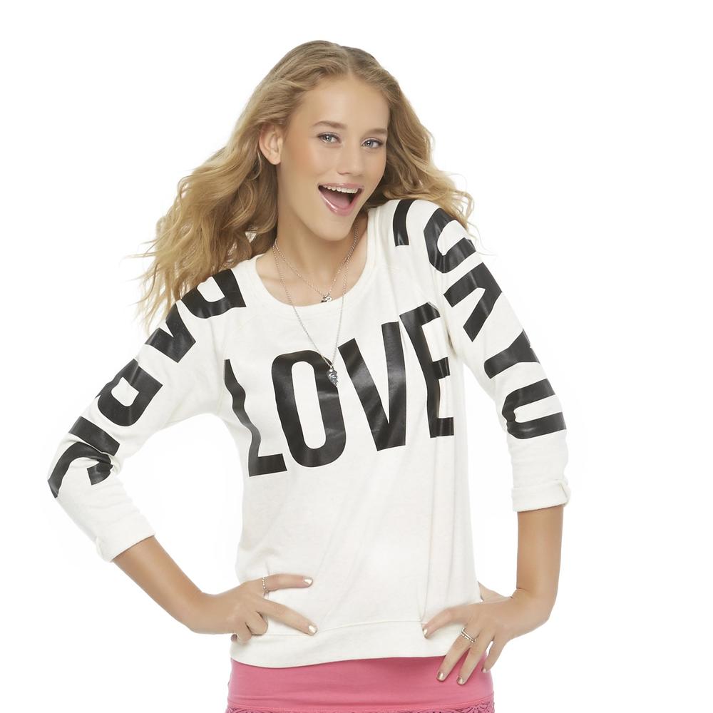 Seventeen Junior's Pullover Sweatshirt - Love