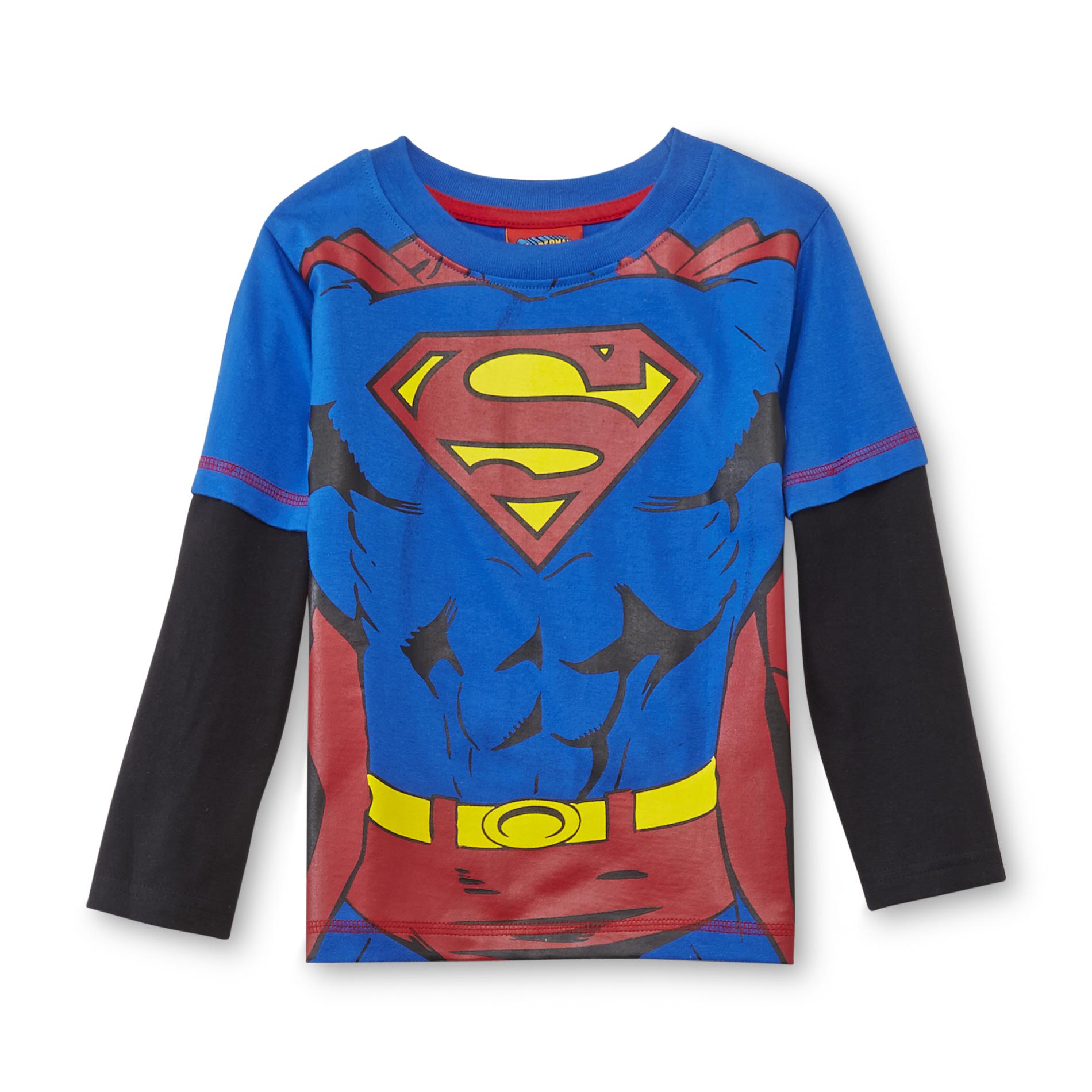 DC Comics Toddler Boy's Layered-Look Graphic Shirt - Superman