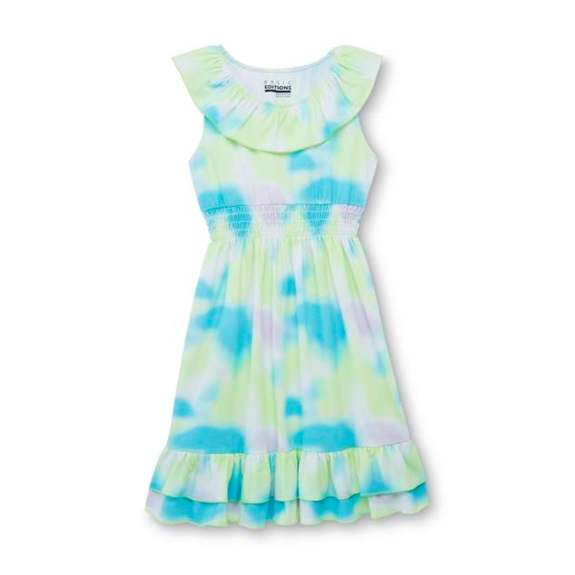 Basic Editions Girl's Ruffled Dress - Tie-Dye