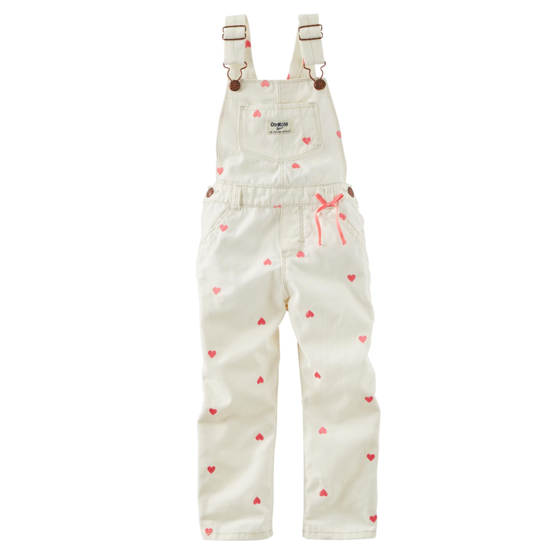 OshKosh Newborn & Infant Girl's Colored Denim Overalls - Hearts
