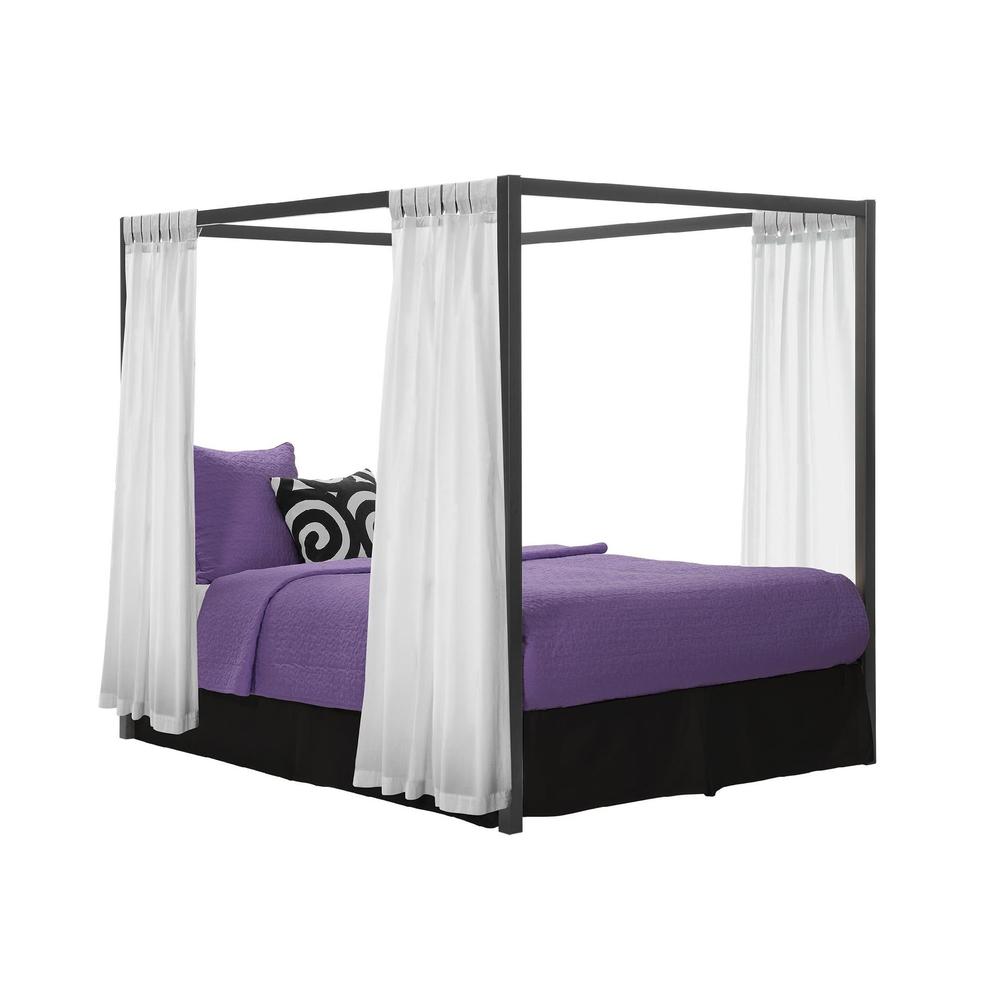 Dorel Modern Queen Canopy Metal Bed Multiple Colors