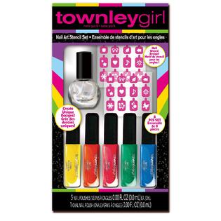 Townley Girl Nail Art Stencil Kit Toys Games Pretend Play
