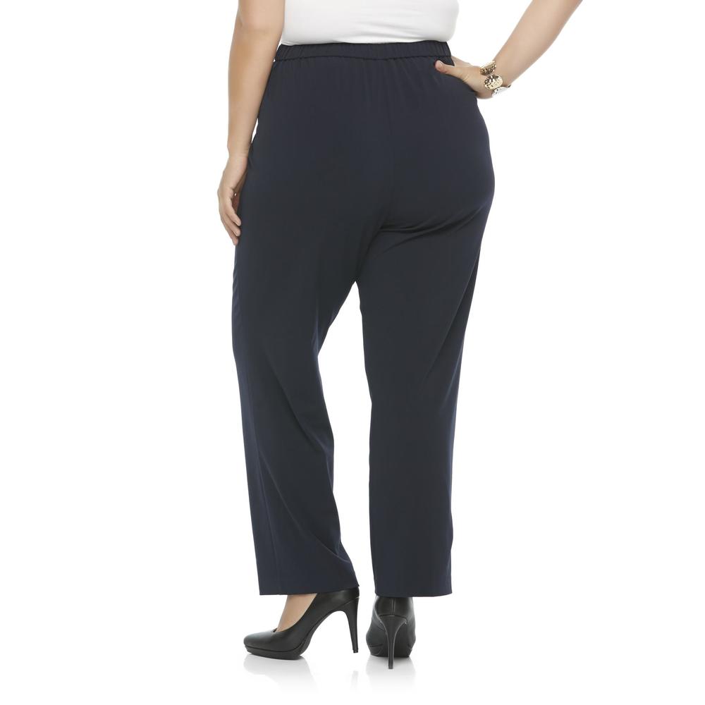 Briggs Women's Plus Slimming Pull-On Dress Pants